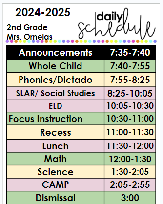 Class Schedule (Horario)